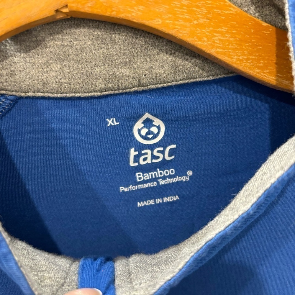 Tasc XL Bamboo Performance Quarter Zip Pullover blue Organic Cotton - Picture 5 of 12
